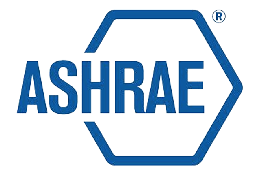 Logo of ASHRAE (American Society of Heating, Refrigerating, and Air-Conditioning Engineers).